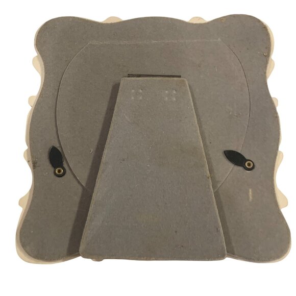 VTG Picture Frame Heart-Shaped Floral Resin Pastel Roses Green Leaf Cottagecore - Picture 2 of 5